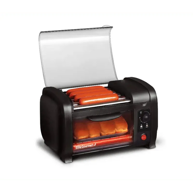 Black Hot Dog Roller and Toaster Oven - Julia M LifeStyles