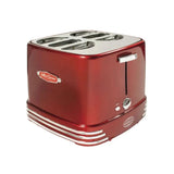Retro Red Pop-Up Hot Dog Toaster: Toasts 4 Links and 4 Buns with Mini Tongs - Julia M LifeStyles