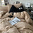 Ins washed cotton solid color four-piece suit can sleep naked in student dormitory 4 three-piece quilt cover - Julia M LifeStyles