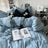 Ins washed cotton solid color four-piece suit can sleep naked in student dormitory 4 three-piece quilt cover - Julia M LifeStyles