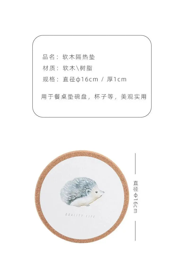 Scandinavian Style Cork Insulation Mat - Round Dining Table Pad - Julia M LifeStyles