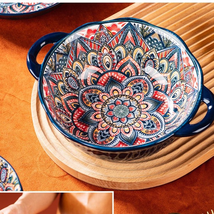 Tableware For Home Japanese Style Binaural Noodle Bowl Dish Ceramic - Julia M LifeStyles