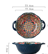 Tableware For Home Japanese Style Binaural Noodle Bowl Dish Ceramic - Julia M LifeStyles