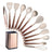 Silicone Kitchen Utensils Set - Heat Resistant, Non - stick, Rose Gold Plated Handles - Julia M LifeStyles