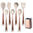 Silicone Kitchen Utensils Set - Heat Resistant, Non-stick, Rose Gold Plated Handles - Julia M LifeStyles