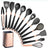 Silicone Kitchen Utensils Set - Heat Resistant, Non-stick, Rose Gold Plated Handles - Julia M LifeStyles