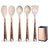 Silicone Kitchen Utensils Set - Heat Resistant, Non-stick, Rose Gold Plated Handles - Julia M LifeStyles