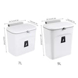 Space-Saving Wall-Mounted Kitchen Trash Bin Kitchen Trash Can Julia M Home & Kitchen   