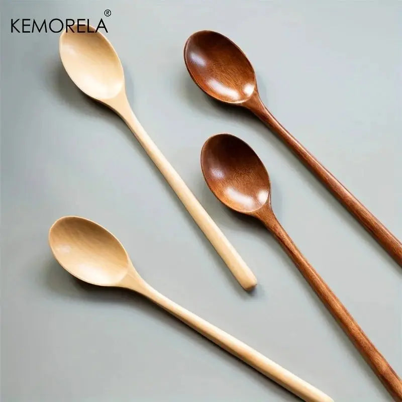 4PCS Korean Style Wooden Soup Tableware 🥄 - Julia M LifeStyles