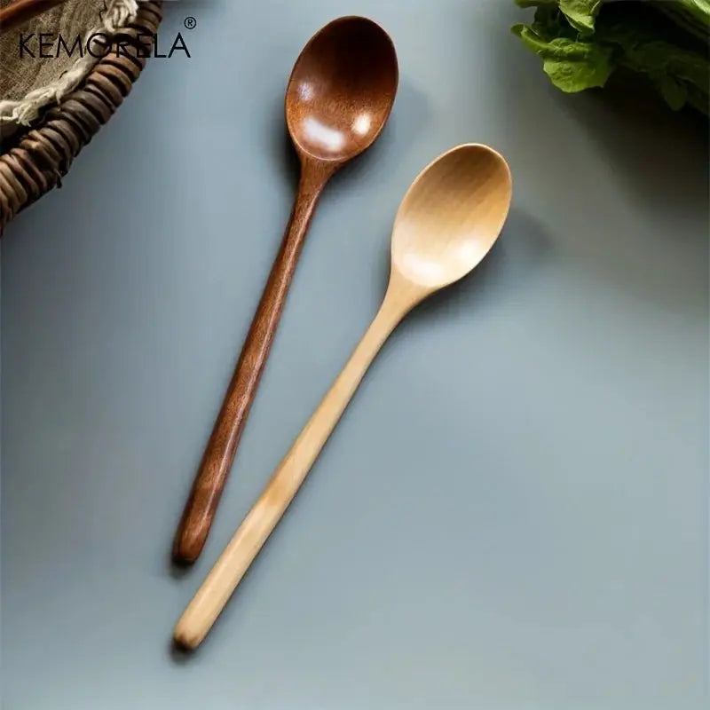 4PCS Korean Style Wooden Soup Tableware 🥄 - Julia M LifeStyles