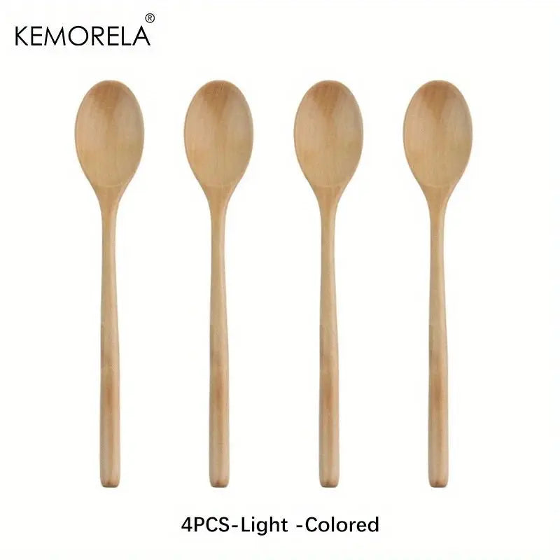 4PCS Korean Style Wooden Soup Tableware 🥄 - Julia M LifeStyles