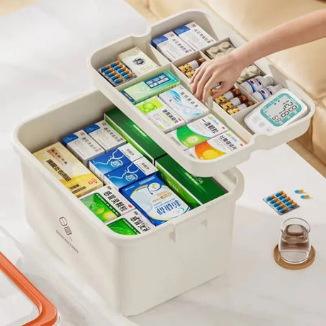 Large Capacity Medicine Box Portable Home First Aid Medical Kit Family Emergency Medicine Box with Multi-layer Drug Storage Case - Julia M LifeStyles