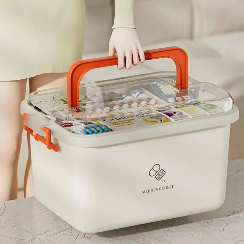 Large Capacity Medicine Box Portable Home First Aid Medical Kit Family Emergency Medicine Box with Multi-layer Drug Storage Case - Julia M LifeStyles