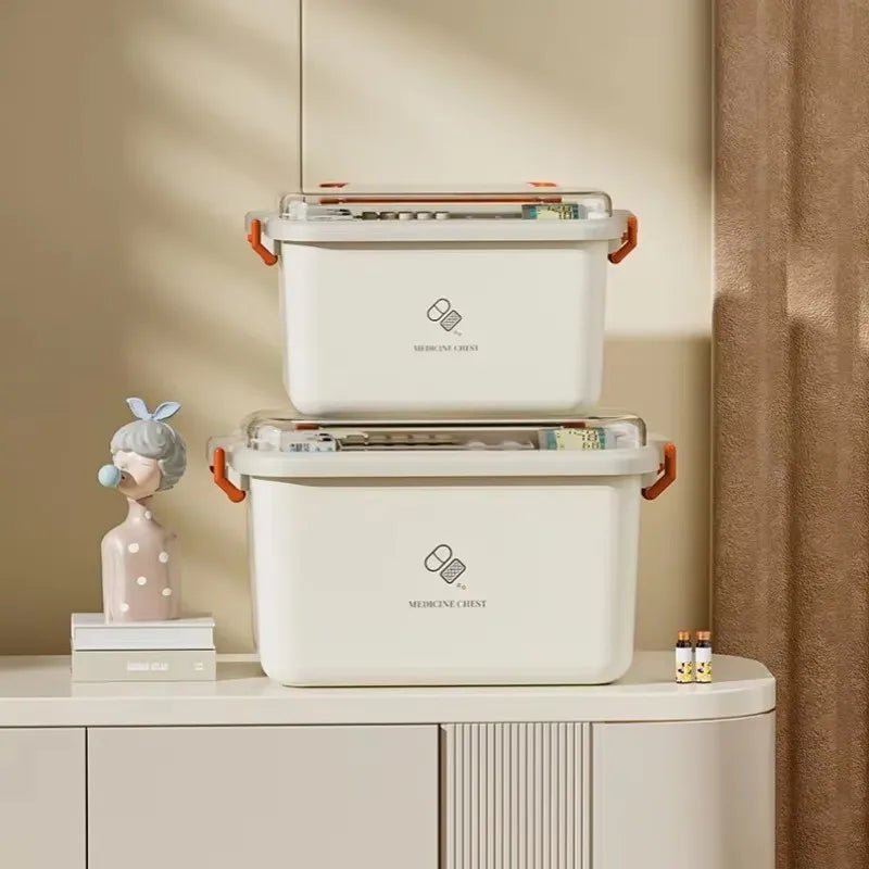 Large Capacity Medicine Box Portable Home First Aid Medical Kit Family Emergency Medicine Box with Multi-layer Drug Storage Case - Julia M LifeStyles