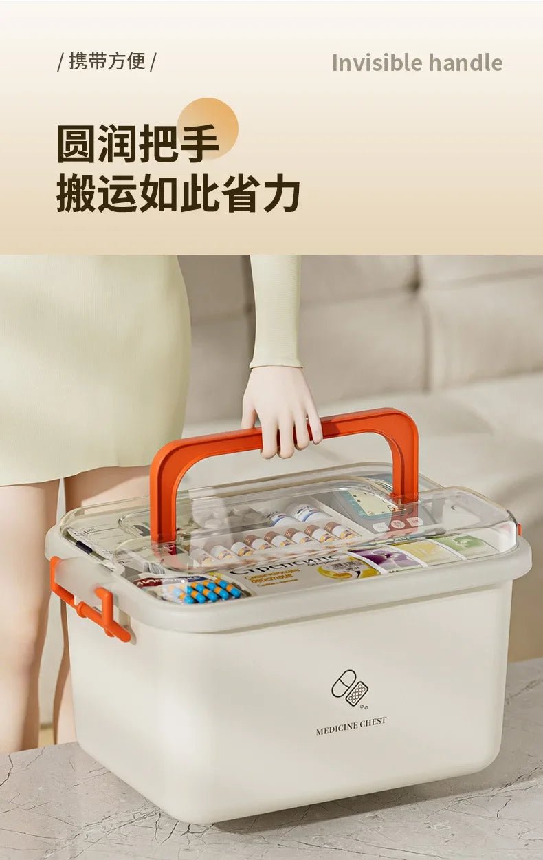 Large Capacity Medicine Box Portable Home First Aid Medical Kit Family Emergency Medicine Box with Multi-layer Drug Storage Case - Julia M LifeStyles