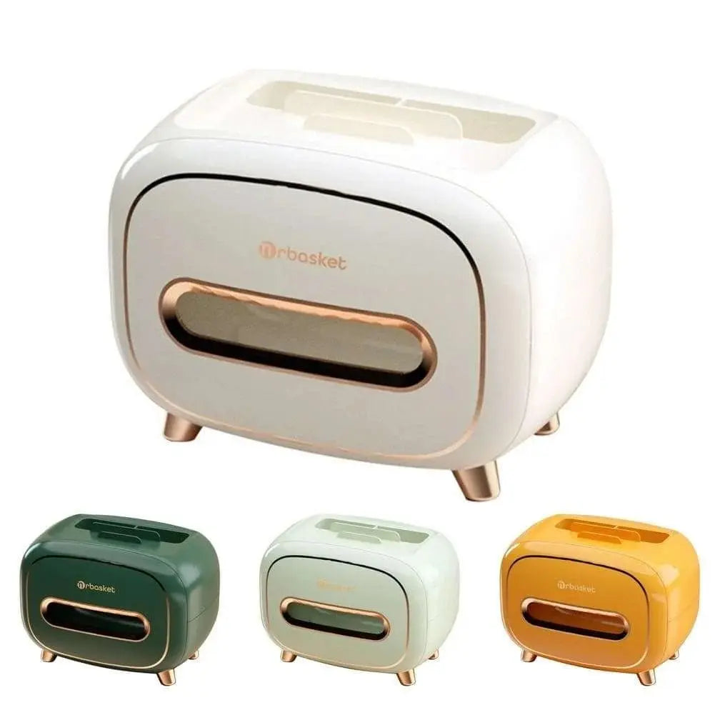 Waterproof Nordic Tissue Box with Remote Control Holder - Large Capacity - Julia M LifeStyles