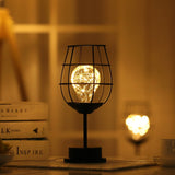 LED Iron Night Light - Red Wine Cup & Bottle Design Julia M Home & Kitchen