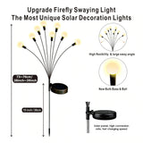8 LED Solar Firefly Garden Lights - 4 Pack for Festive Outdoor Decor - Julia M LifeStyles