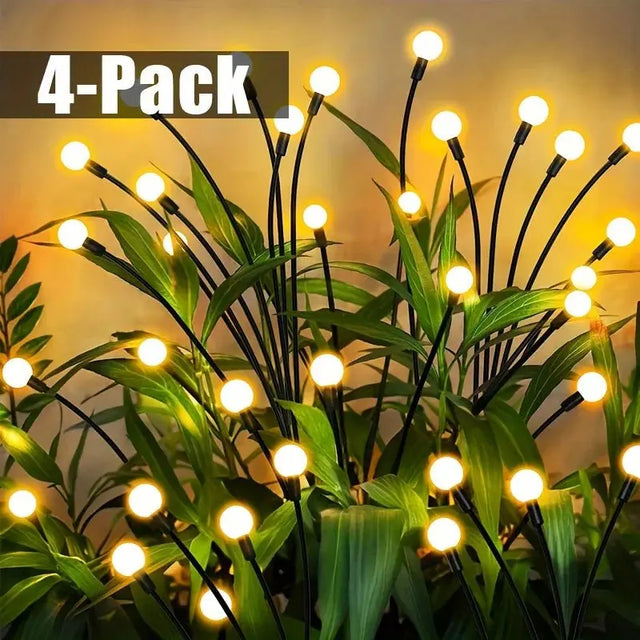 8 LED Solar Firefly Garden Lights - 4 Pack for Festive Outdoor Decor - Julia M LifeStyles