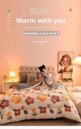 Household Milk Double-sided Velvet Lamb Wool Winter Blanket Warm Double-sided Velvet Core - Julia M LifeStyles