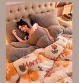 Household Milk Double-sided Velvet Lamb Wool Winter Blanket Warm Double-sided Velvet Core - Julia M LifeStyles