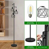 Golden Diamond Cage Floor Lamp with Dimmable LED Lights 🌟 - Julia M LifeStyles