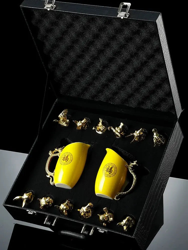 Luxury Zodiac Bone China Liquor Glass Set - Julia M LifeStyles