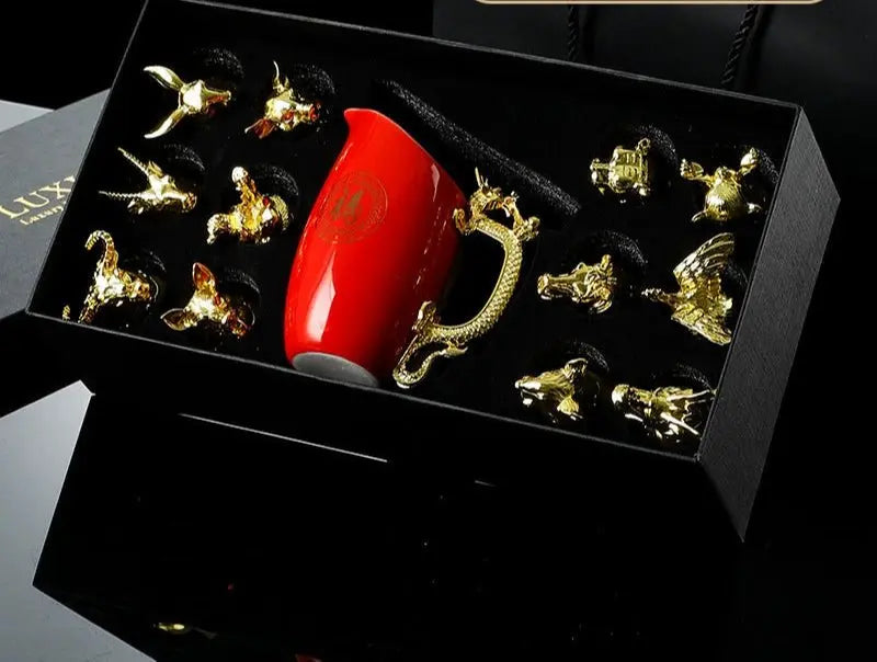 Luxury Zodiac Bone China Liquor Glass Set - Julia M LifeStyles