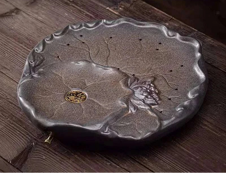 Gilt Lotus Tea Set & Tray 🍵 - Julia M LifeStyles