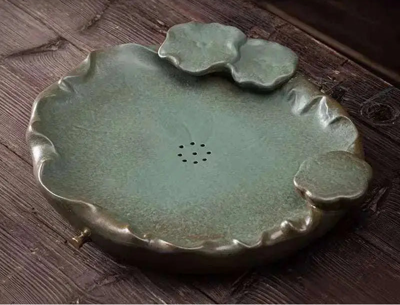 Gilt Lotus Tea Set & Tray 🍵 - Julia M LifeStyles