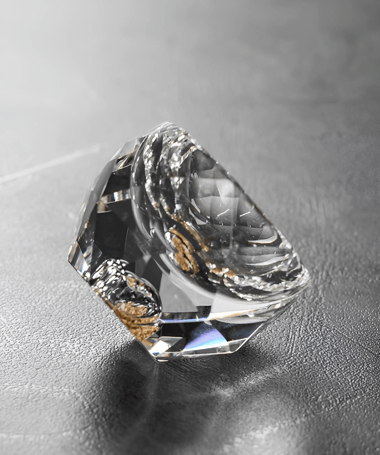 Crystal Glass Gold Foil Kung Fu Tea Set for 7-9 People - Julia M LifeStyles