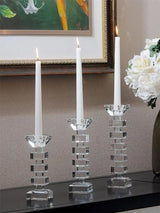 Elegant Crystal Glass Candle Holders for Romantic Weddings and Home Decor - Julia M LifeStyles
