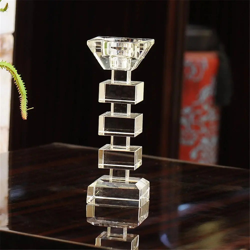 Elegant Crystal Glass Candle Holders for Romantic Weddings and Home Decor - Julia M LifeStyles
