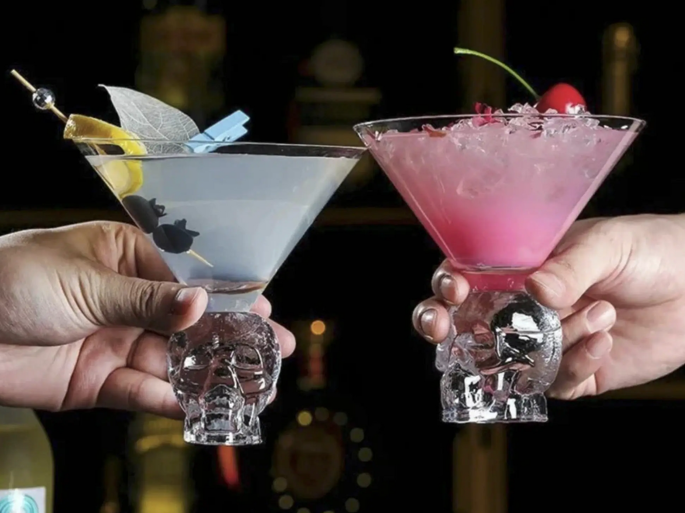 Skull Elegance Cocktail Glass Set – Modern Luxury Design