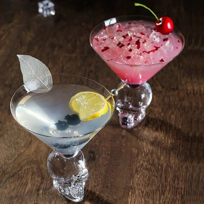 Crystal Skull Triangle Martini Glass - 260ml - Julia M LifeStyles