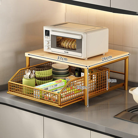 Modern Kitchen Microwave Shelf – Space-Saving Countertop Storage for Appliances, Elegant Design eprolo