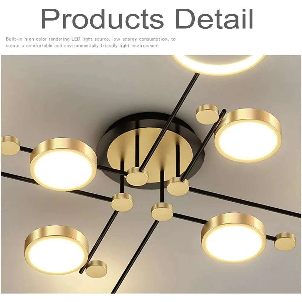 Gold and Black LED Pendant Light - Julia M LifeStyles