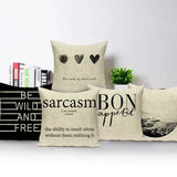 Motto Letters Printed Home Decor Cushion Covers Polyester Black White Pillow Cover Sofa Bed Car Decorative Pillow Case - Julia M LifeStyles