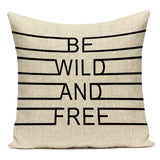 Motto Letters Printed Home Decor Cushion Covers Polyester Black White Pillow Cover Sofa Bed Car Decorative Pillow Case - Julia M LifeStyles