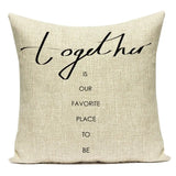 Motto Letters Printed Home Decor Cushion Covers Polyester Black White Pillow Cover Sofa Bed Car Decorative Pillow Case - Julia M LifeStyles