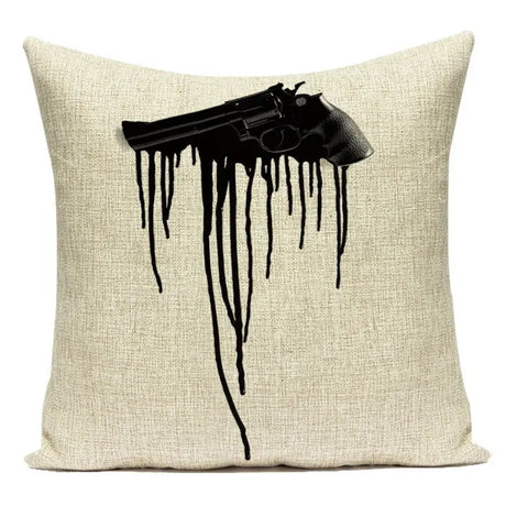 Motto Letters Printed Home Decor Cushion Covers Polyester Black White Pillow Cover Sofa Bed Car Decorative Pillow Case - Julia M LifeStyles