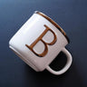 Scandinavian Gold Ceramic Mug with 3D Letters - Julia M LifeStyles