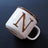 Scandinavian Gold Ceramic Mug with 3D Letters - Julia M LifeStyles
