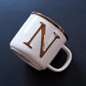 Scandinavian Gold Ceramic Mug with 3D Letters - Julia M LifeStyles