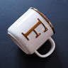 Scandinavian Gold Ceramic Mug with 3D Letters - Julia M LifeStyles