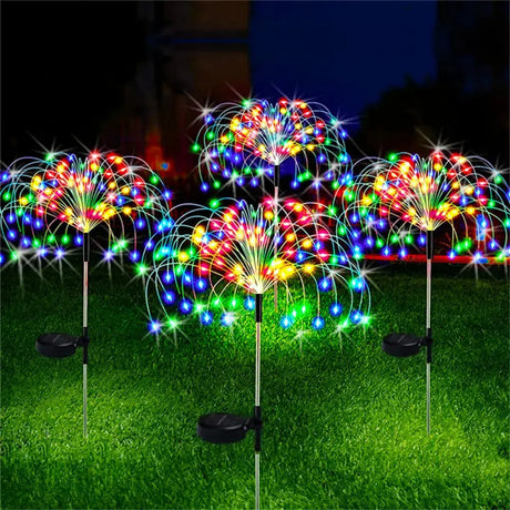 Solar Firework Fairy Lights: Illuminate Your Outdoor Space in Style  Julia M Home & Kitchen Multicolor 60 LED-8 Modes 
