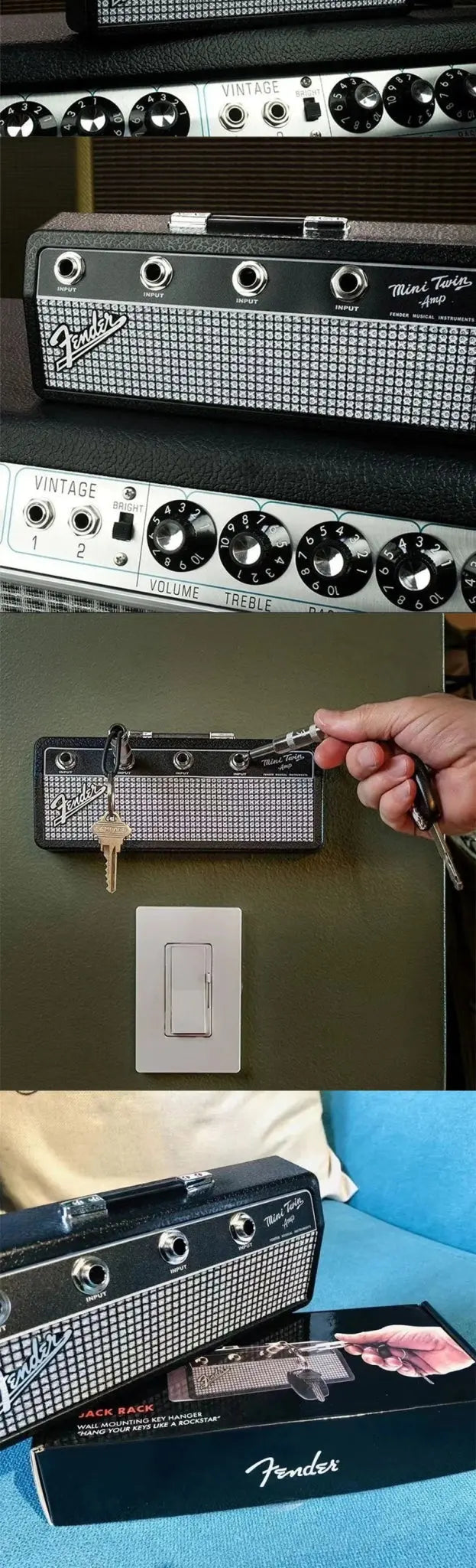 Fender Vintage Guitar Wall Mount Key Storage Frame - Julia M LifeStyles