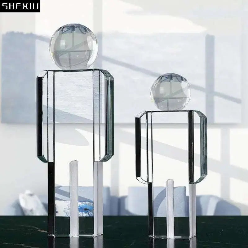 Minimalist Crystal Figure Sculpture - Julia M LifeStyles