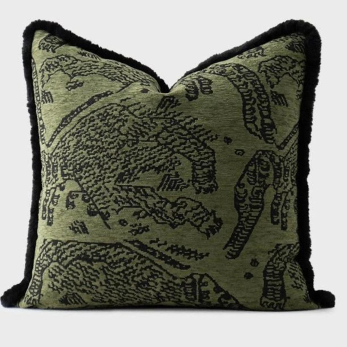 Retro Green Unique Tiger Pattern Living Room Accessible Luxury Sofa - Julia M LifeStyles