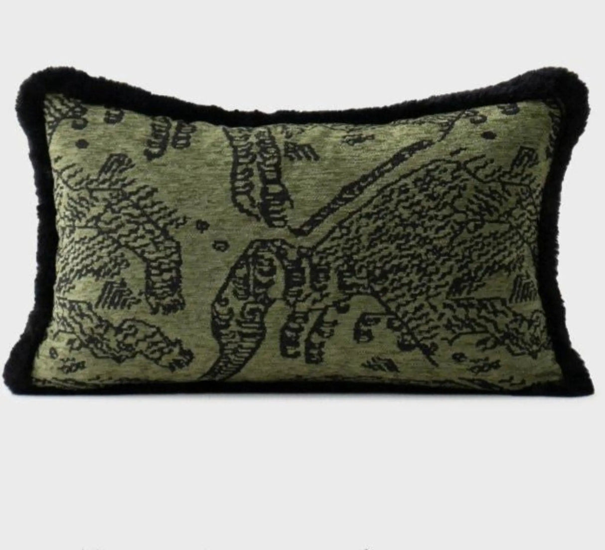 Retro Green Unique Tiger Pattern Living Room Accessible Luxury Sofa - Julia M LifeStyles